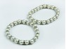 Pulsera perlas blancas N°10 y separadores de strass N°8