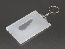 Llavero porta-tarjeta plástico x unidad